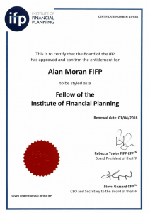 Alan Moran FIFP Fellow of the Institute of Financial Planning