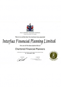 Chartered Financial Planners certificate