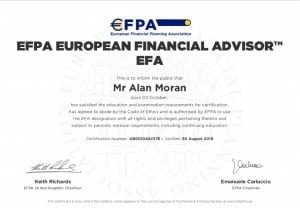EFPA European Financial Advisor certificate