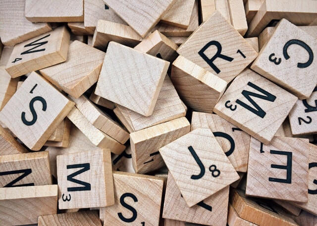 Wooden Scrabble Letters